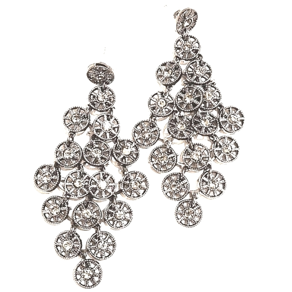 BEAUTIFUL sparkling Banana Republic earrings black/silver earrings.